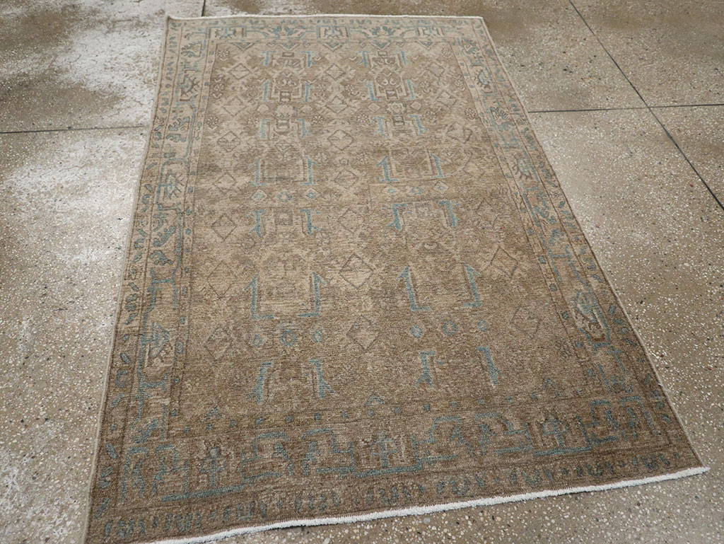 Vintage Persian Malayer Throw Rug, No.32052 - Galerie Shabab