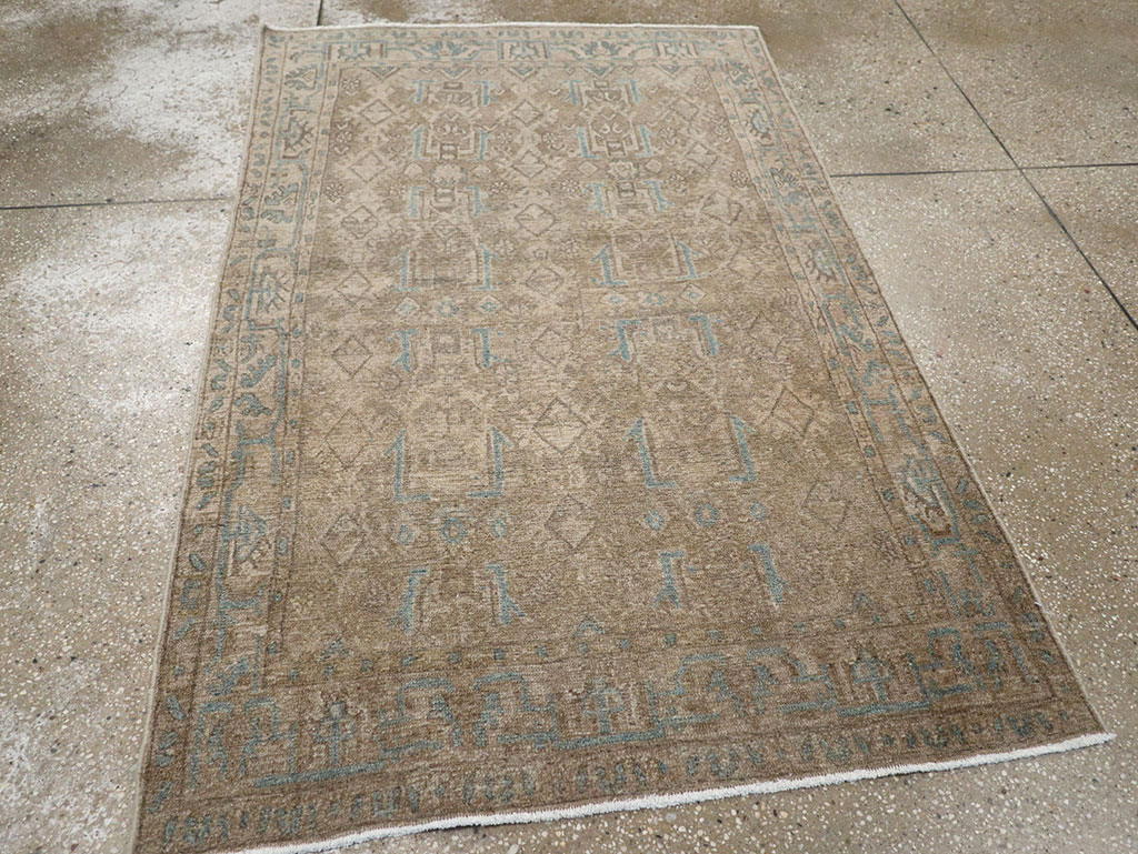 Vintage Persian Malayer Throw Rug, No.32052 - Galerie Shabab