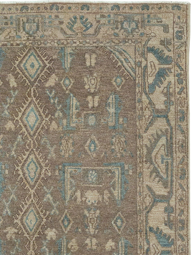 Vintage Persian Malayer Throw Rug, No.32053 - Galerie Shabab
