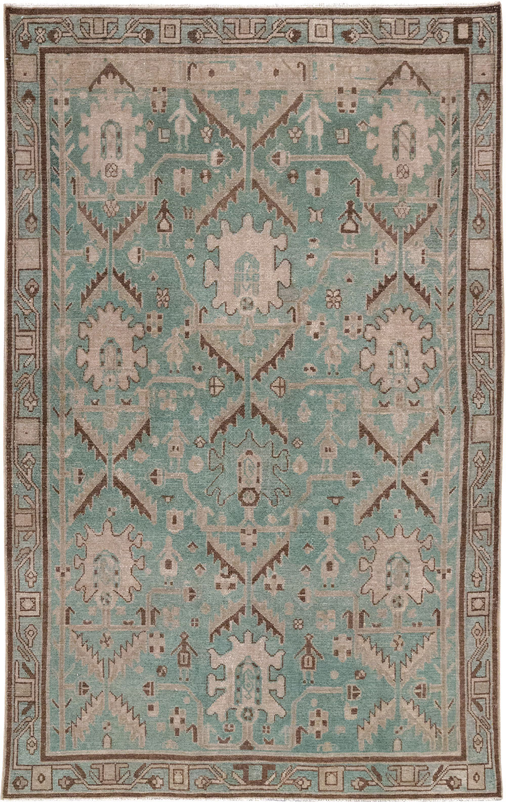 Vintage Persian Malayer Accent Rug, No.32054 - Galerie Shabab