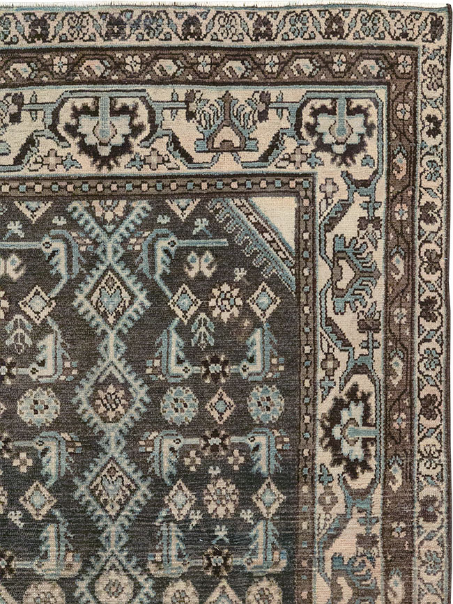 Vintage Persian Malayer Throw Rug, No.32060 - Galerie Shabab