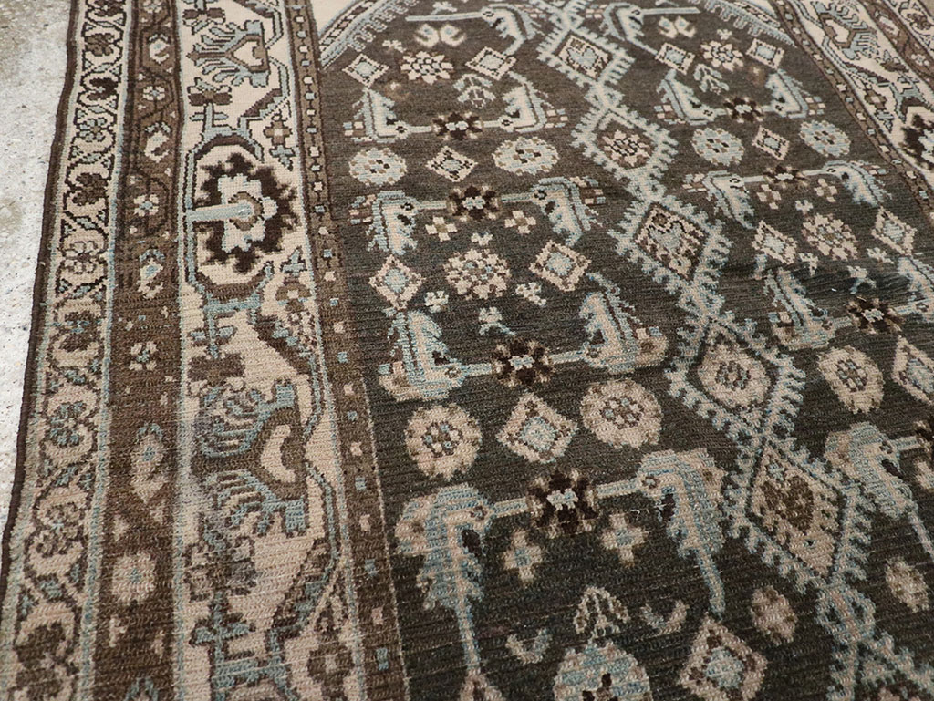 Vintage Persian Malayer Throw Rug, No.32060 - Galerie Shabab