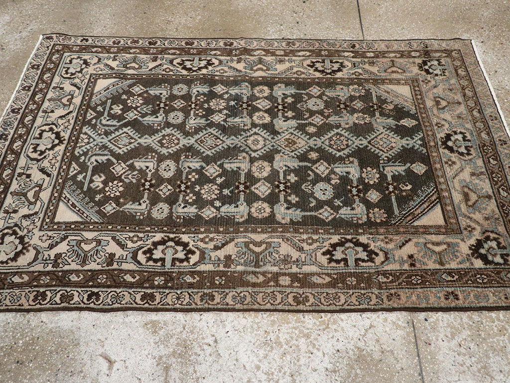 Vintage Persian Malayer Throw Rug, No.32060 - Galerie Shabab