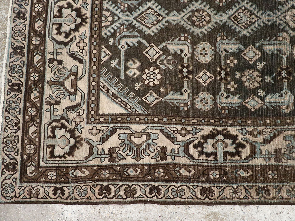 Vintage Persian Malayer Throw Rug, No.32060 - Galerie Shabab