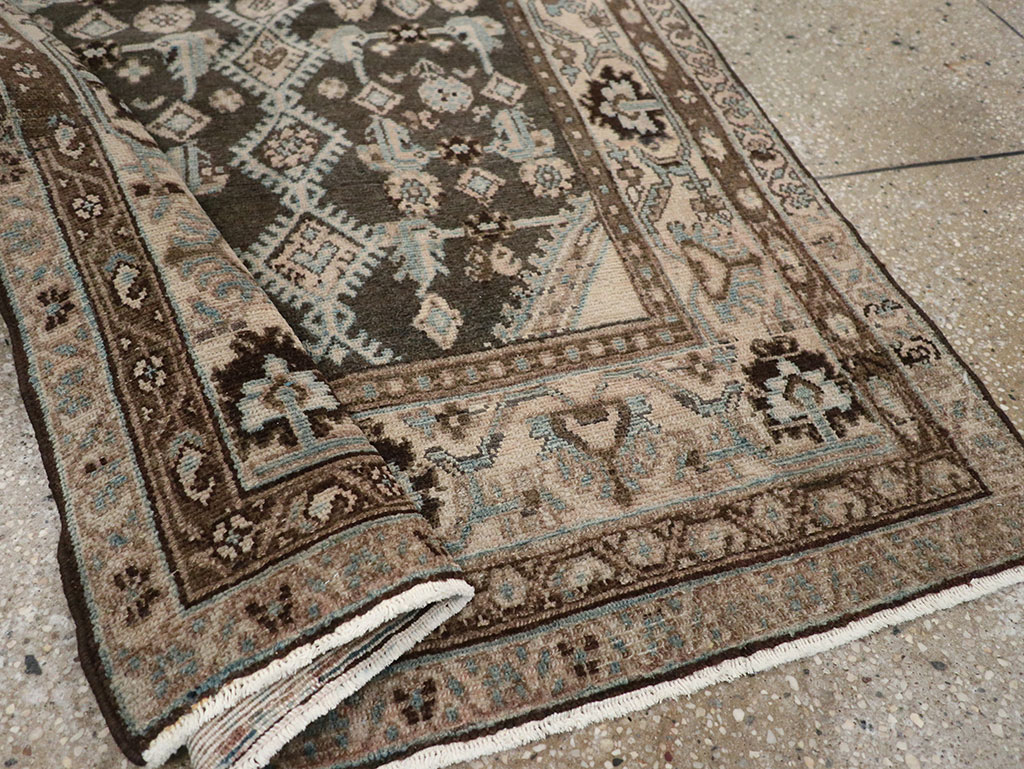 Vintage Persian Malayer Throw Rug, No.32060 - Galerie Shabab