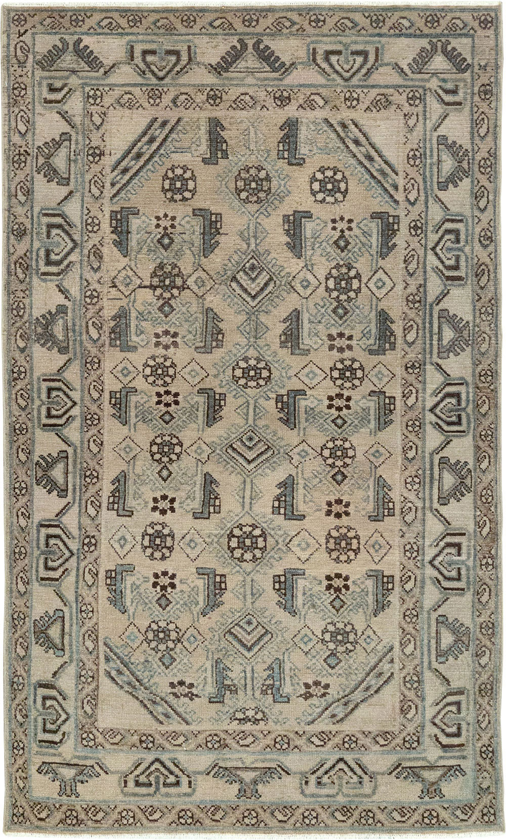 Vintage Persian Malayer Throw Rug (Pair: 1 of 2), No.32061 - Galerie Shabab
