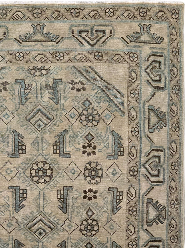 Vintage Persian Malayer Throw Rug (Pair: 1 of 2), No.32061 - Galerie Shabab