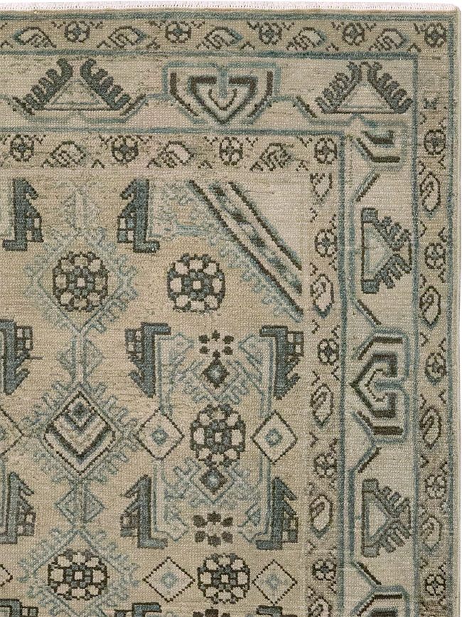 Vintage Persian Malayer Throw Rug (Pair: 1 of 2), No.32061 - Galerie Shabab