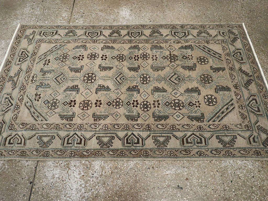 Vintage Persian Malayer Throw Rug (Pair: 1 of 2), No.32061 - Galerie Shabab