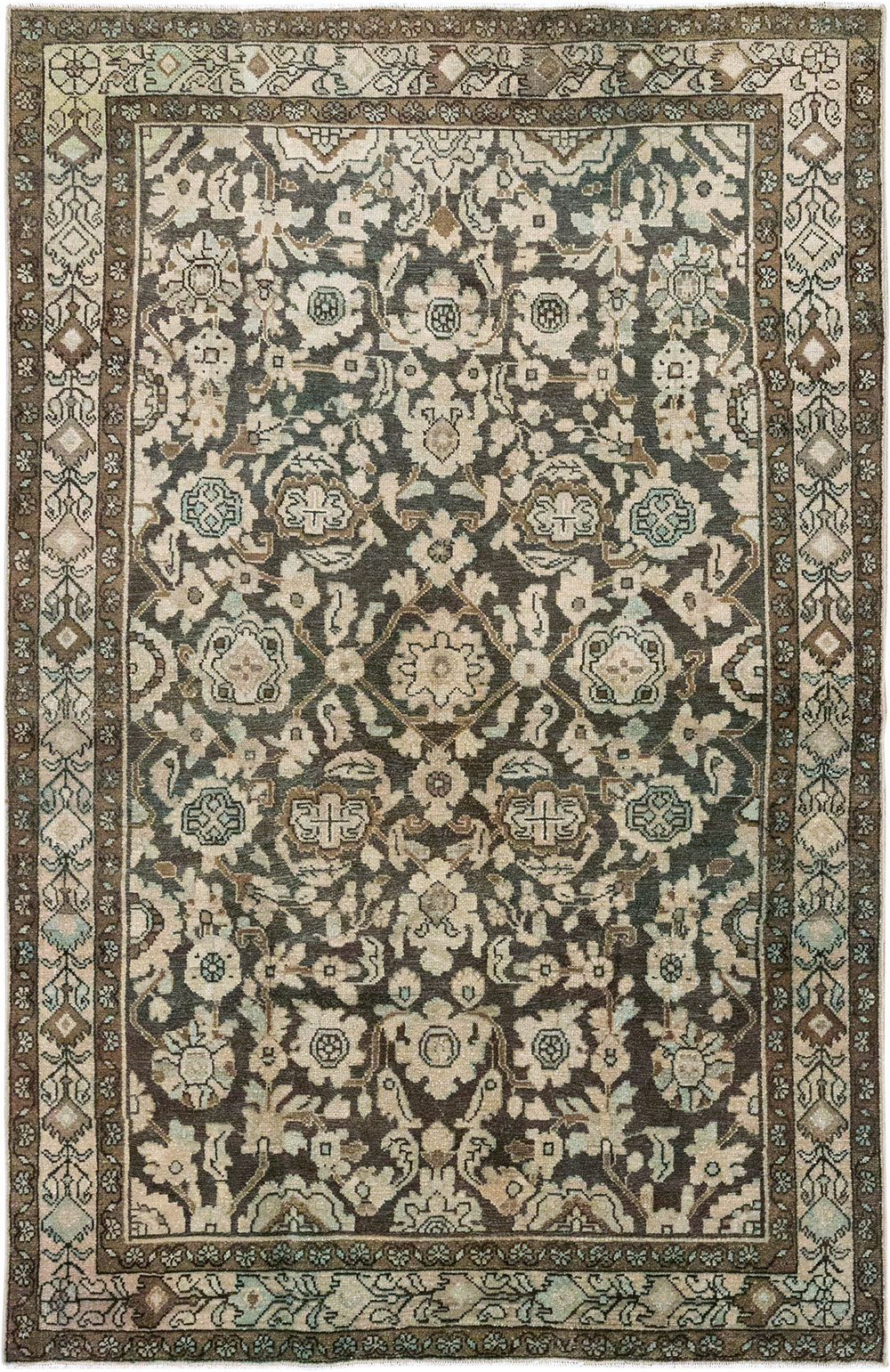 Vintage Persian Malayer Accent Rug, No.32069 - Galerie Shabab