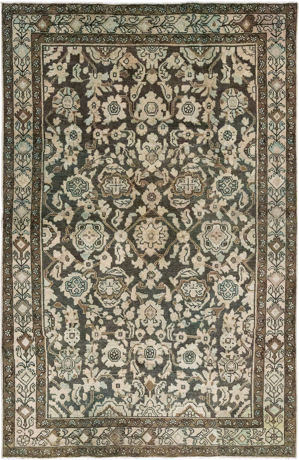 Vintage Persian Malayer Accent Rug, No.32069 - Galerie Shabab