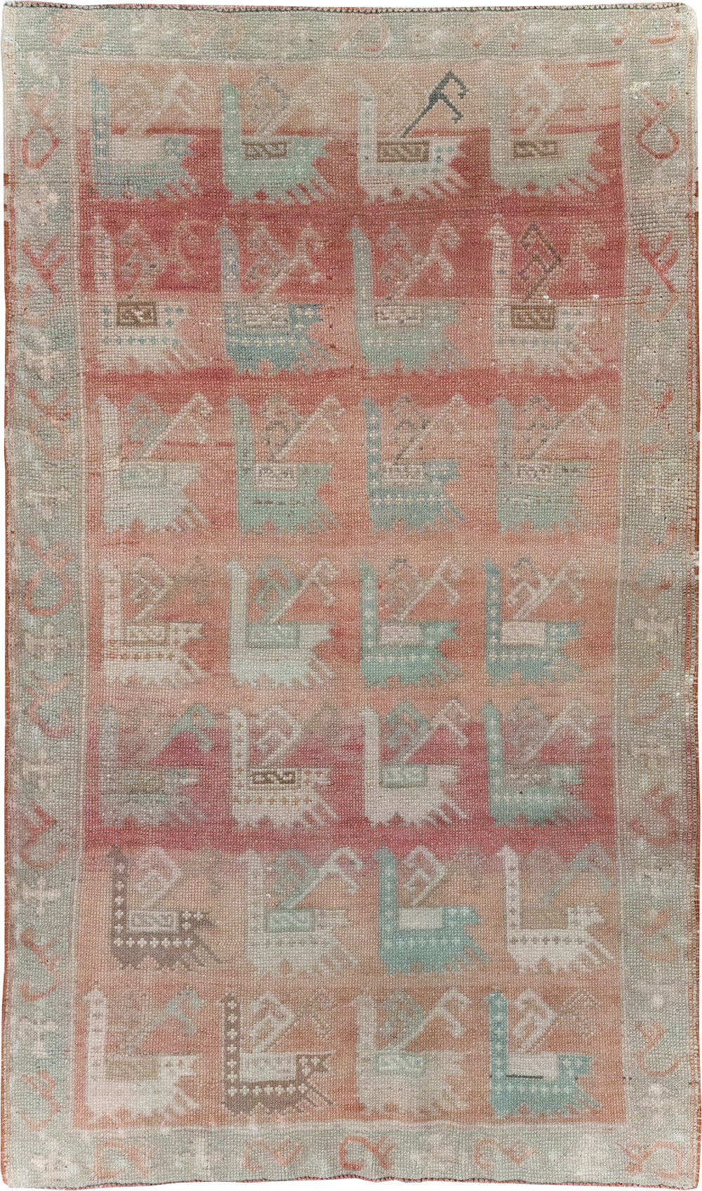 Vintage Turkish Anatolian Throw Rug, No.32073 - Galerie Shabab