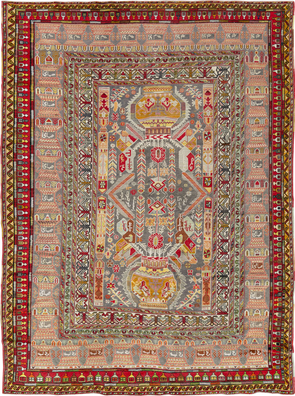 Vintage Turkish Anatolian Accent Rug, No.32074 - Galerie Shabab