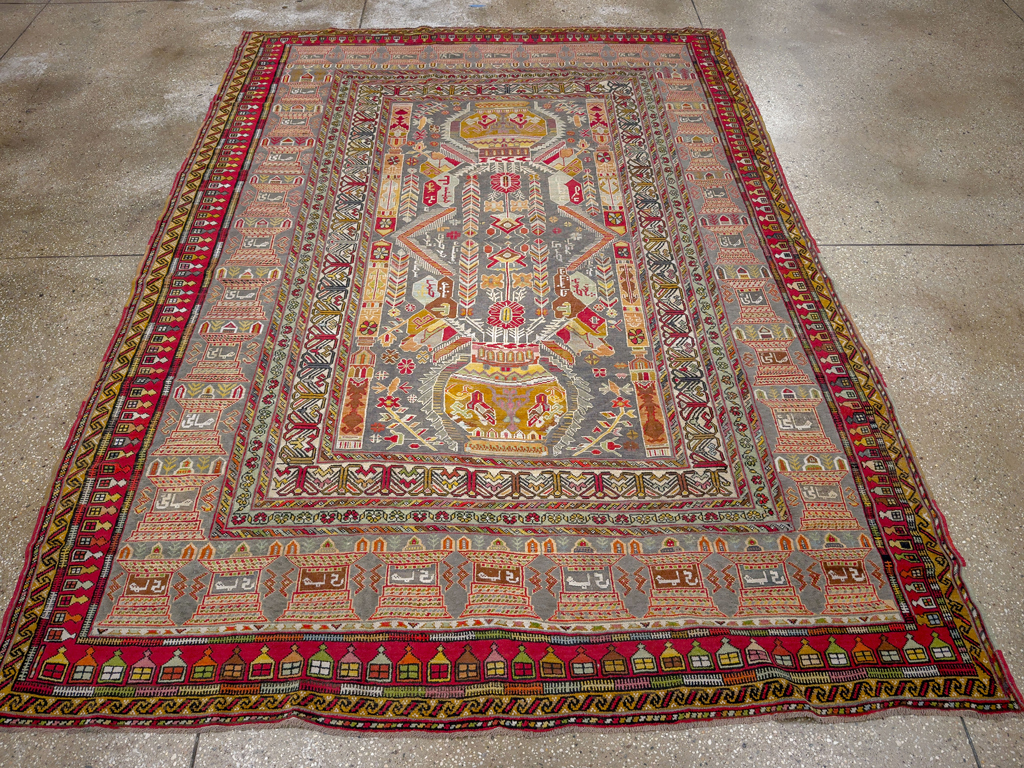Vintage Turkish Anatolian Accent Rug, No.32074 - Galerie Shabab