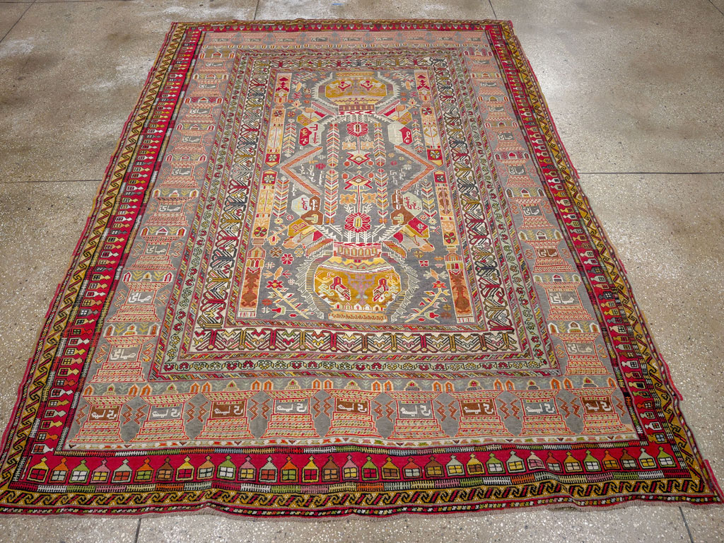 Vintage Turkish Anatolian Accent Rug, No.32074 - Galerie Shabab