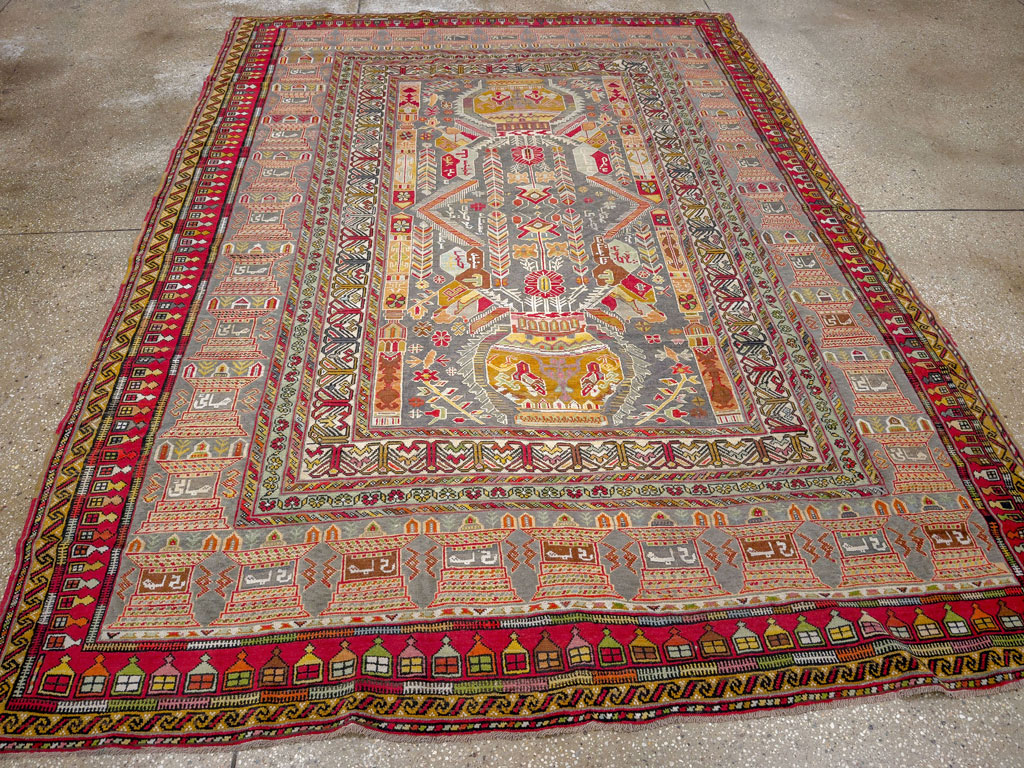 Vintage Turkish Anatolian Accent Rug, No.32074 - Galerie Shabab