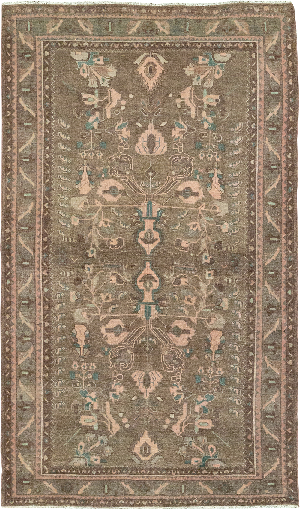 Vintage Persian Malayer Accent Rug, No.32081 - Galerie Shabab