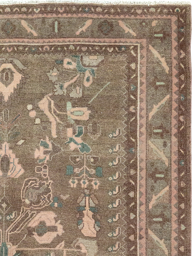 Vintage Persian Malayer Accent Rug, No.32081 - Galerie Shabab