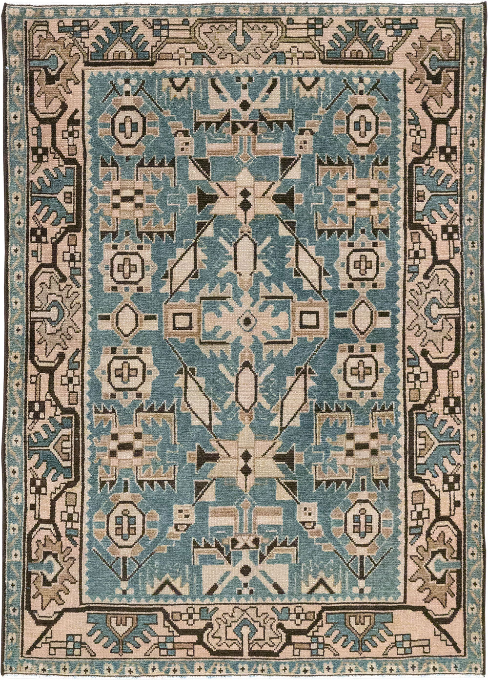 Vintage Persian Malayer Throw Rug, No.32083 - Galerie Shabab
