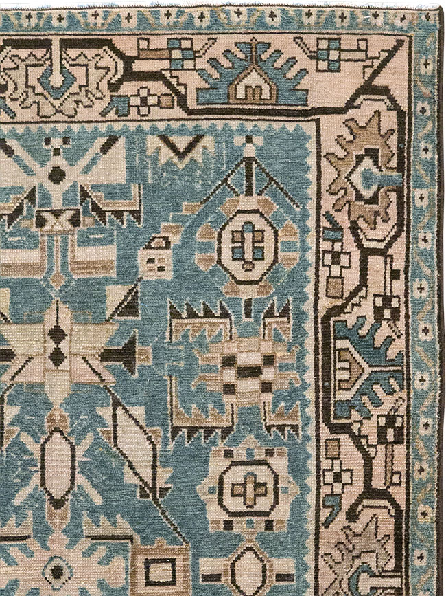 Vintage Persian Malayer Throw Rug, No.32083 - Galerie Shabab