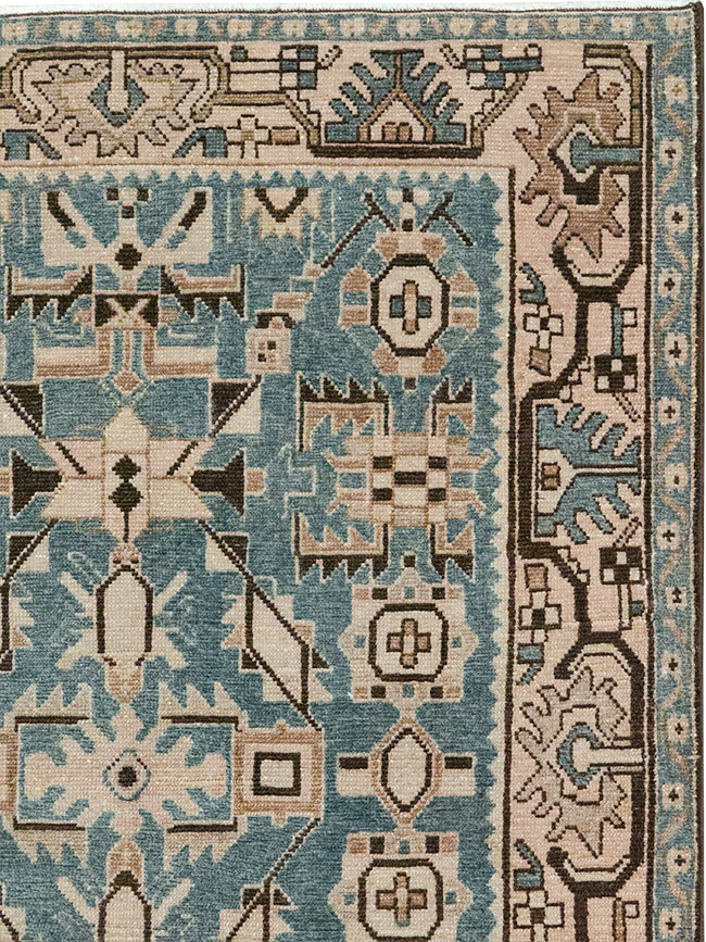 Vintage Persian Malayer Throw Rug, No.32083 - Galerie Shabab