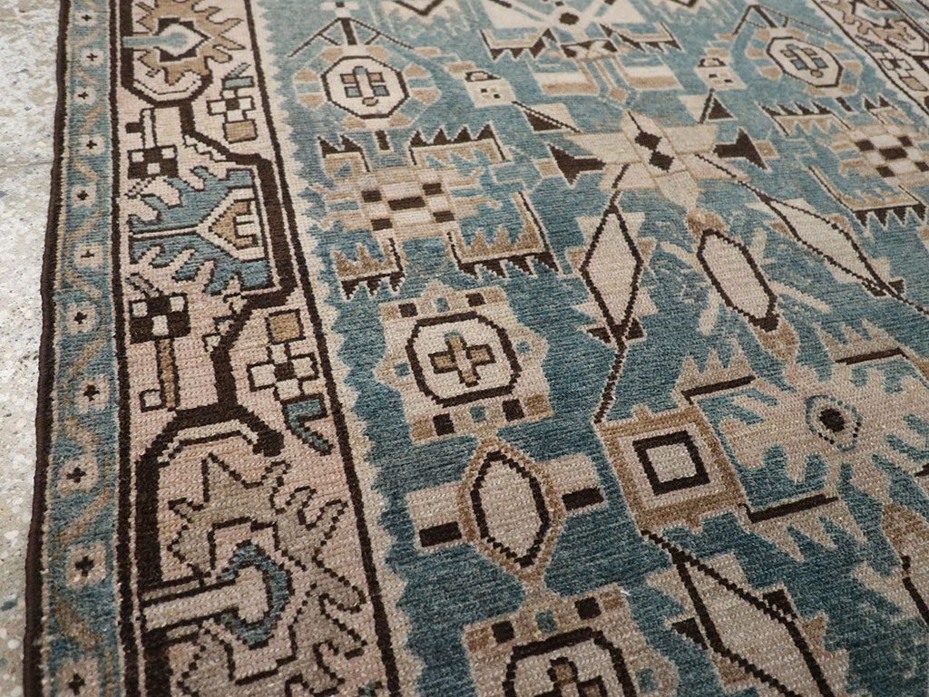 Vintage Persian Malayer Throw Rug, No.32083 - Galerie Shabab