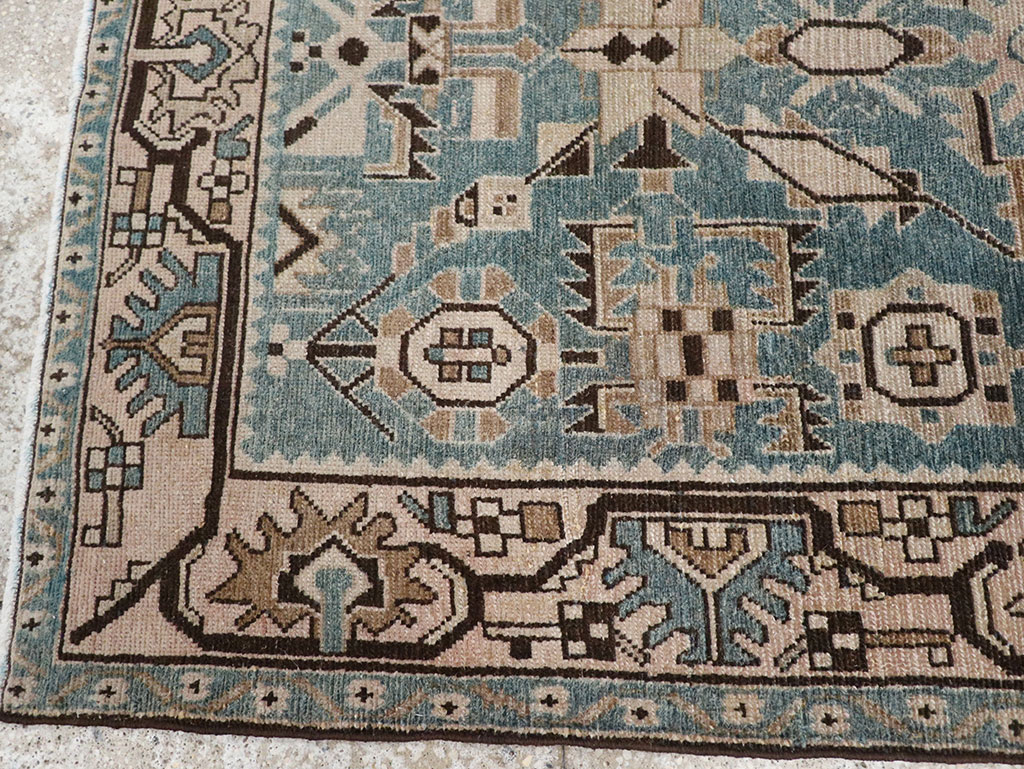 Vintage Persian Malayer Throw Rug, No.32083 - Galerie Shabab