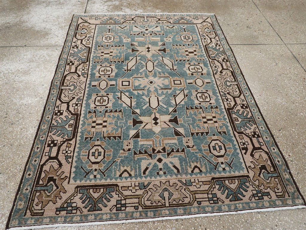 Vintage Persian Malayer Throw Rug, No.32083 - Galerie Shabab