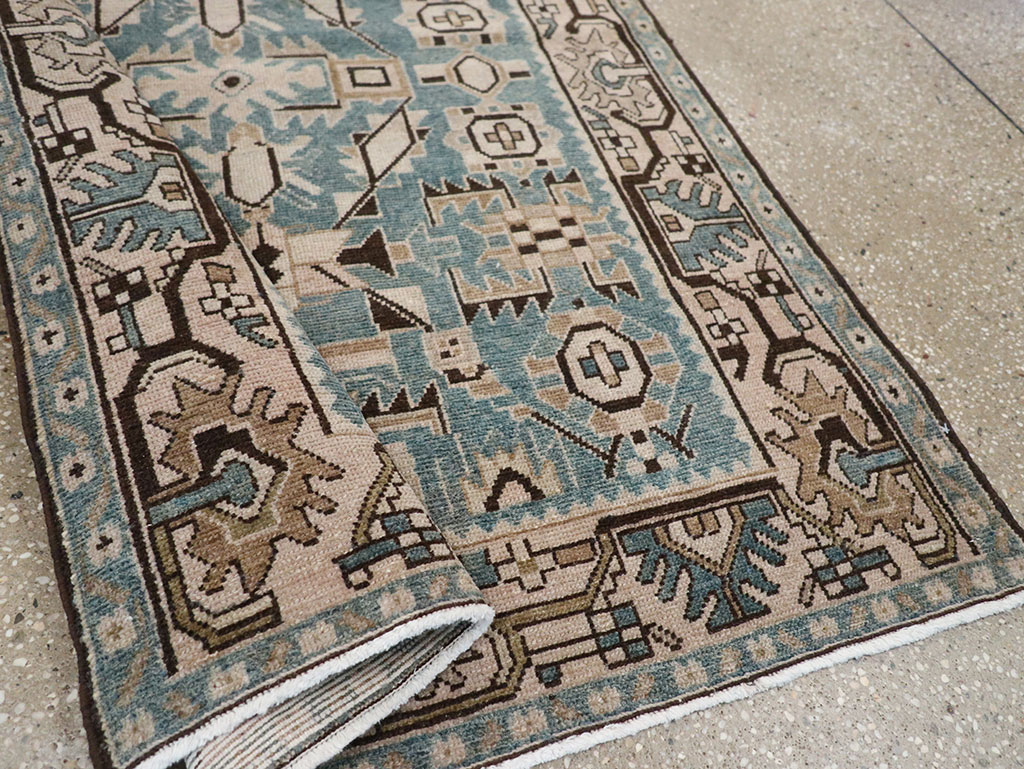 Vintage Persian Malayer Throw Rug, No.32083 - Galerie Shabab