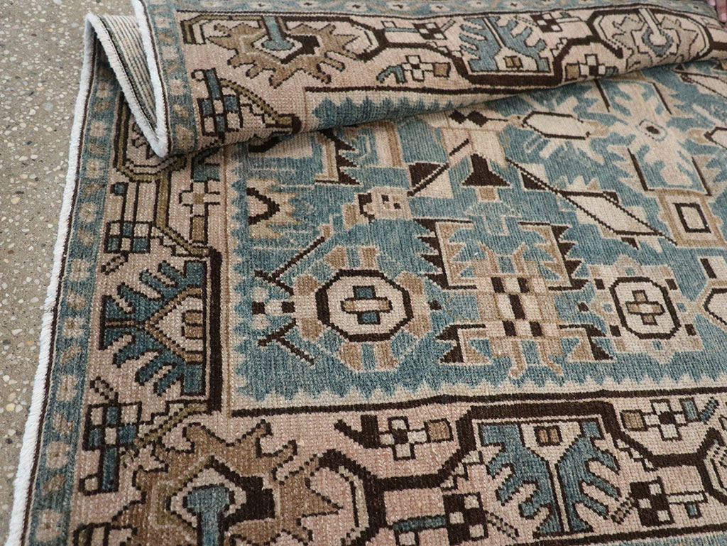 Vintage Persian Malayer Throw Rug, No.32083 - Galerie Shabab