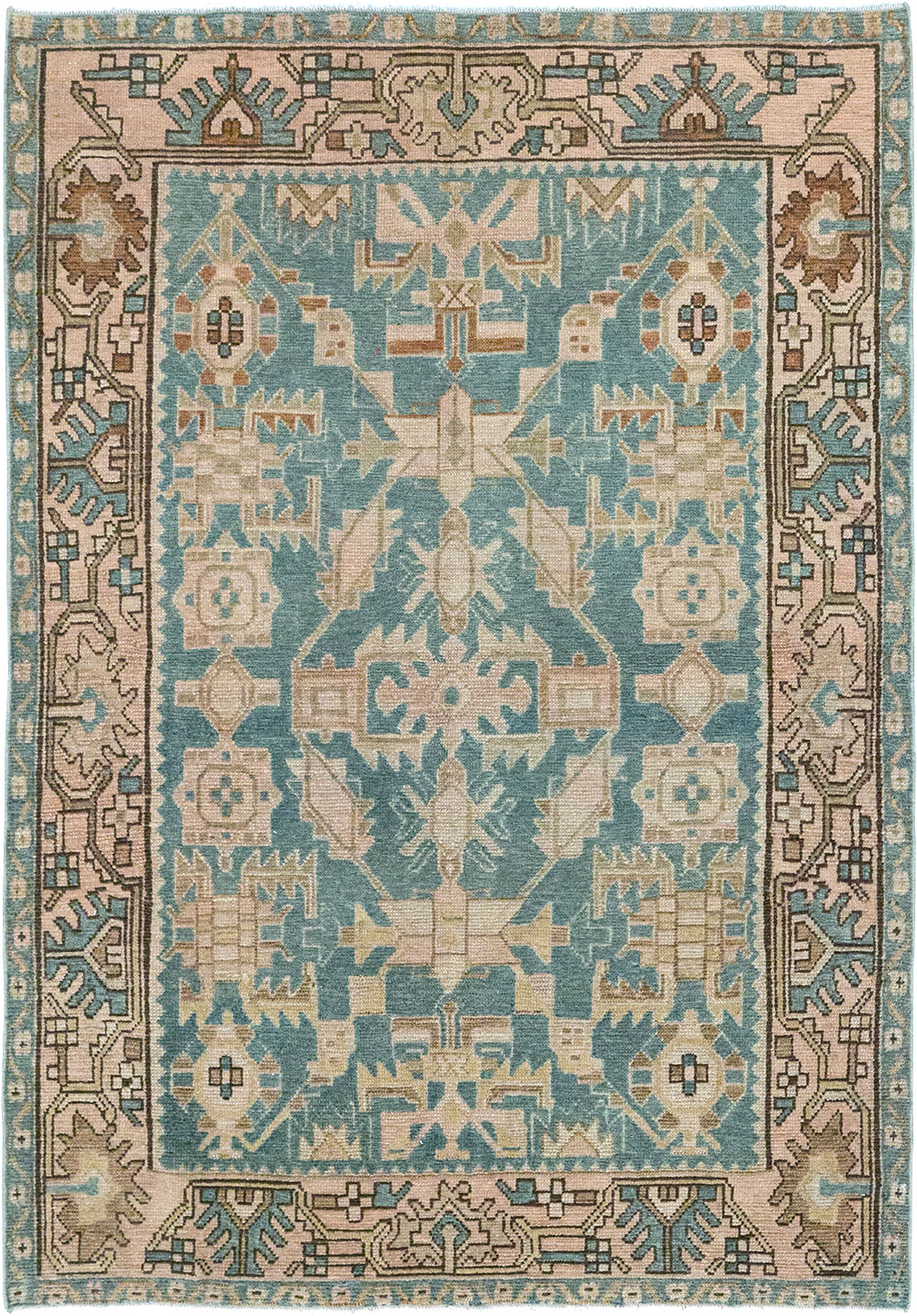 Vintage Persian Malayer Throw Rug, No.32084 - Galerie Shabab