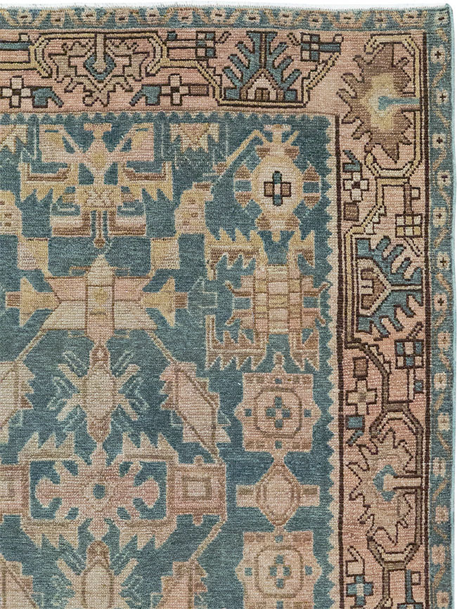 Vintage Persian Malayer Throw Rug, No.32084 - Galerie Shabab