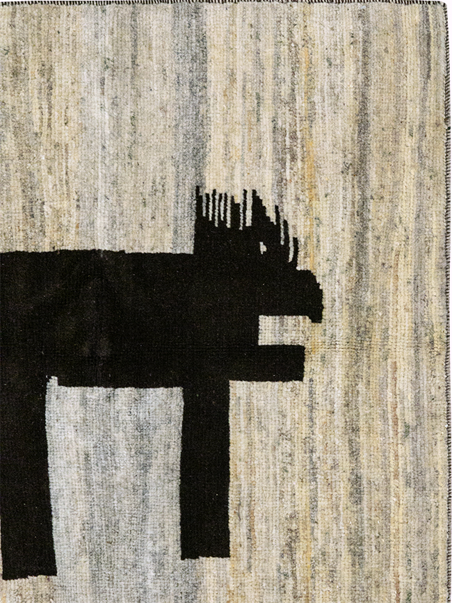 Modern Persian Gabbeh Pictorial Throw Rug (Pair: 1 of 2), No.32086 - Galerie Shabab