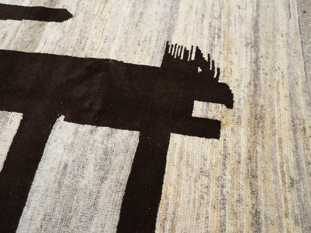 Modern Persian Gabbeh Pictorial Throw Rug (Pair: 1 of 2), No.32086 - Galerie Shabab