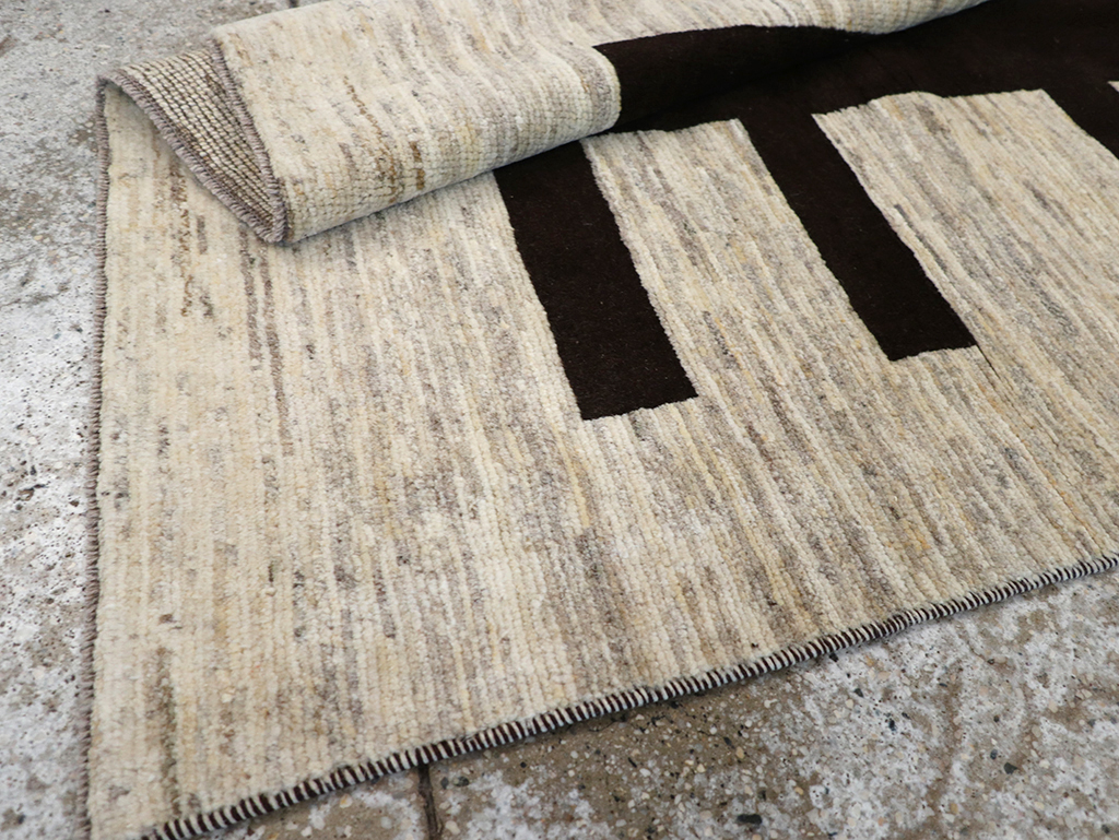Modern Persian Gabbeh Pictorial Throw Rug (Pair: 2 of 2), No.32087 - Galerie Shabab