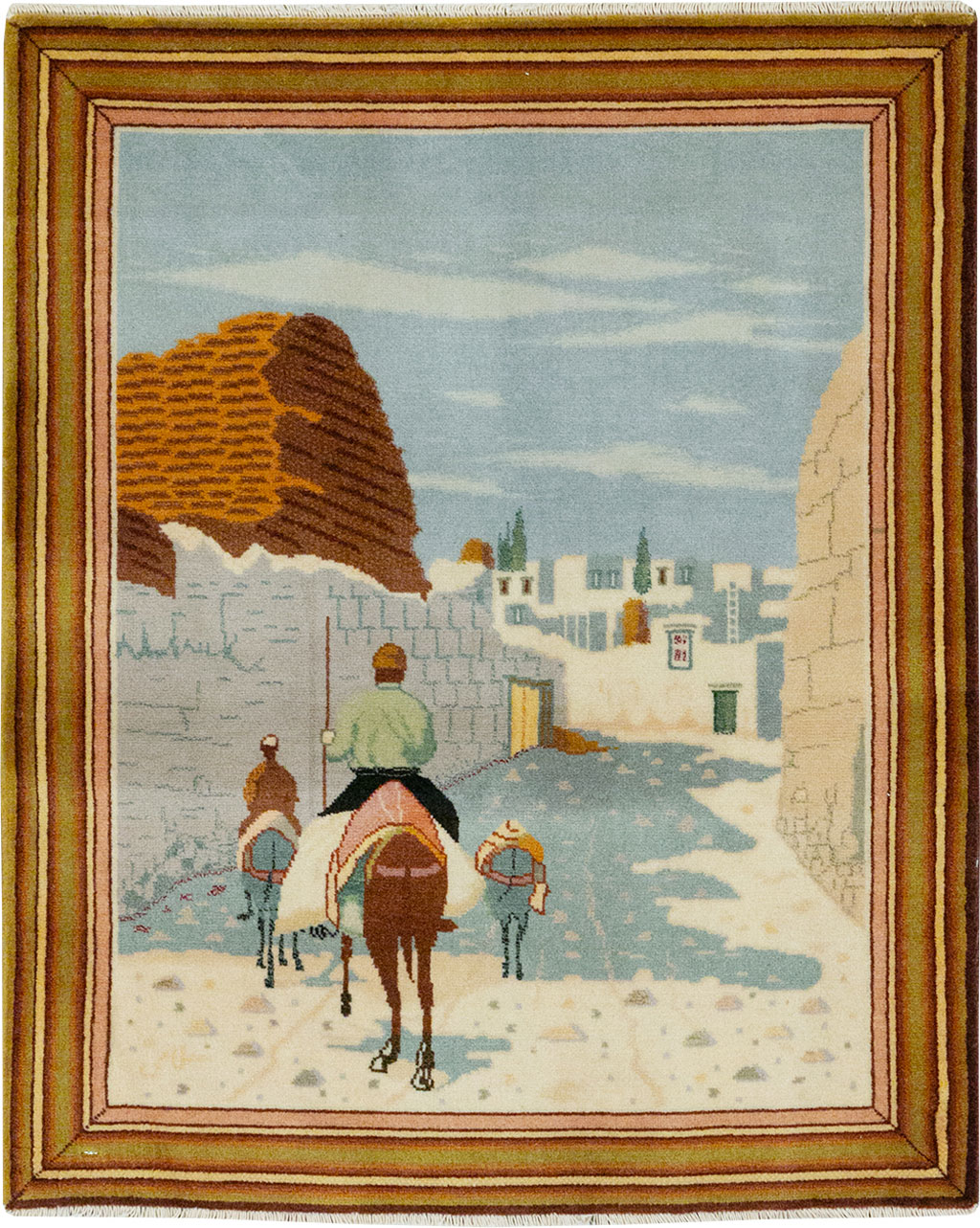 Vintage Persian Tabriz Pictorial Rug (Pair: 2 of 2), No.32100 - Galerie Shabab