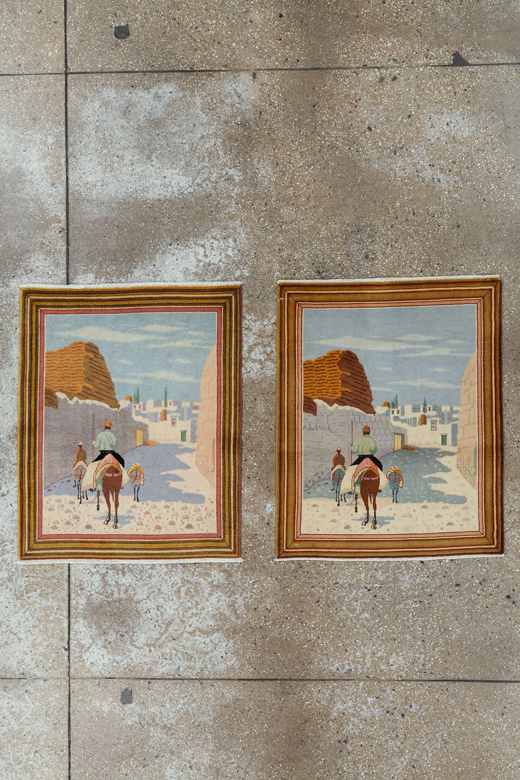 Vintage Persian Tabriz Pictorial Rug (Pair: 2 of 2), No.32100 - Galerie Shabab