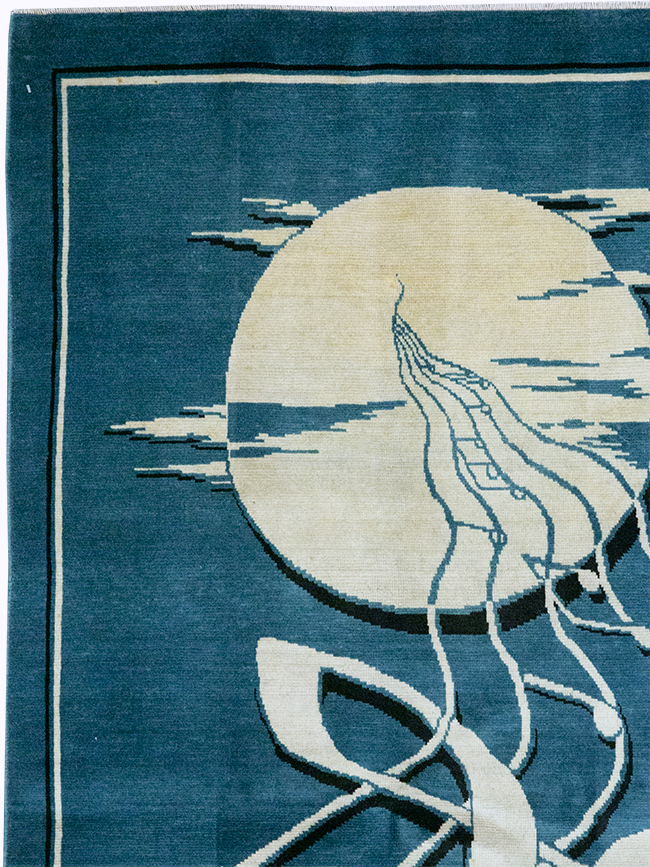 Vintage Persian Mashad Pictorial Rug, No.32101 - Galerie Shabab