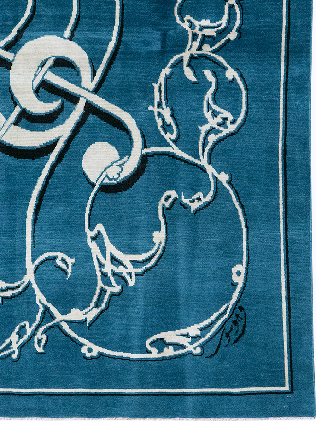 Vintage Persian Mashad Pictorial Rug, No.32101 - Galerie Shabab