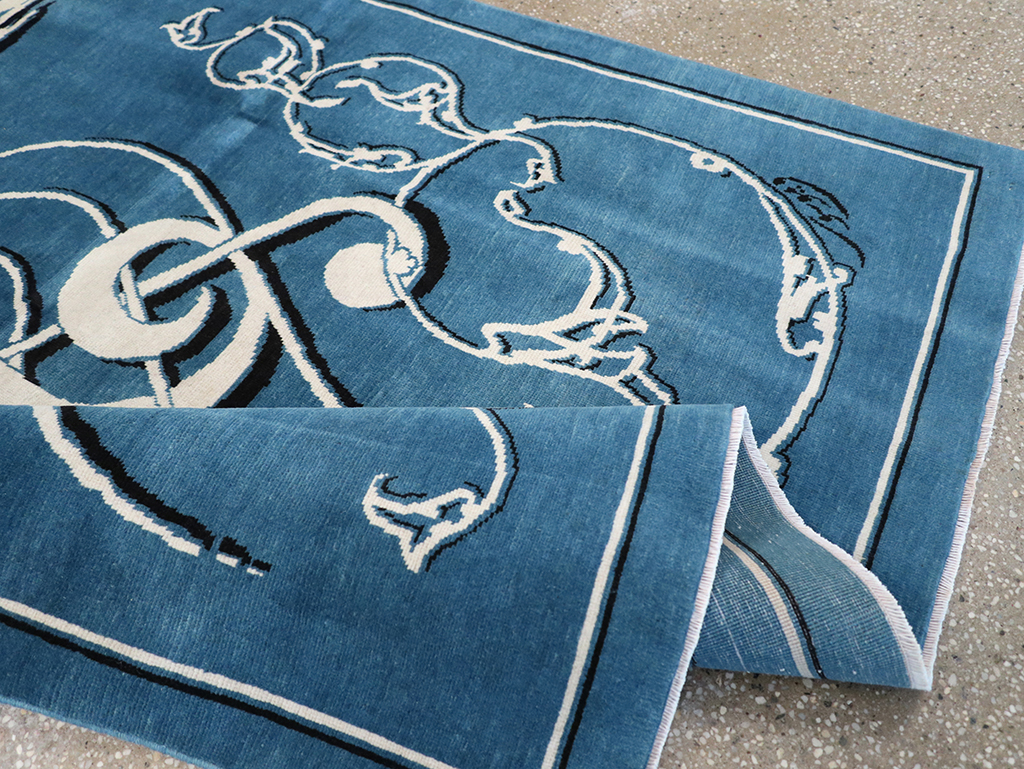 Vintage Persian Mashad Pictorial Rug, No.32101 - Galerie Shabab