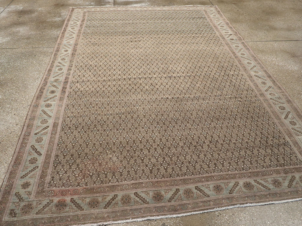 Vintage Persian Malayer Accent Rug, No.32104 - Galerie Shabab