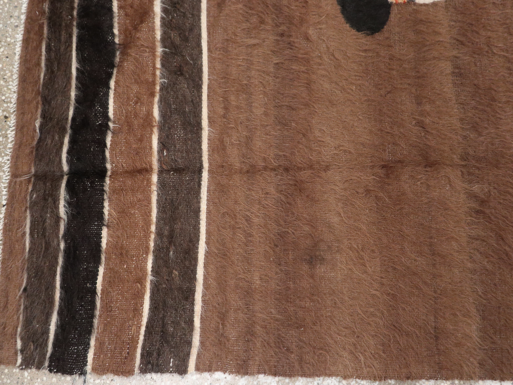 Vintage Turkish Mohair Pictorial Accent Rug, No.32105 - Galerie Shabab