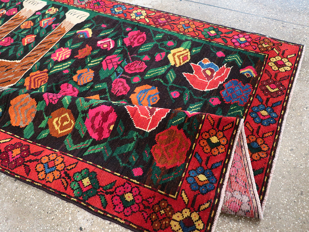 Vintage Caucasian Karabagh Pictorial Gallery Rug, No.32116 - Galerie Shabab