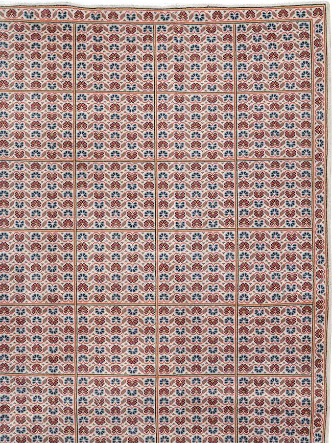 Vintage Persian Kashan Room Size Carpet, No.32118 - Galerie Shabab