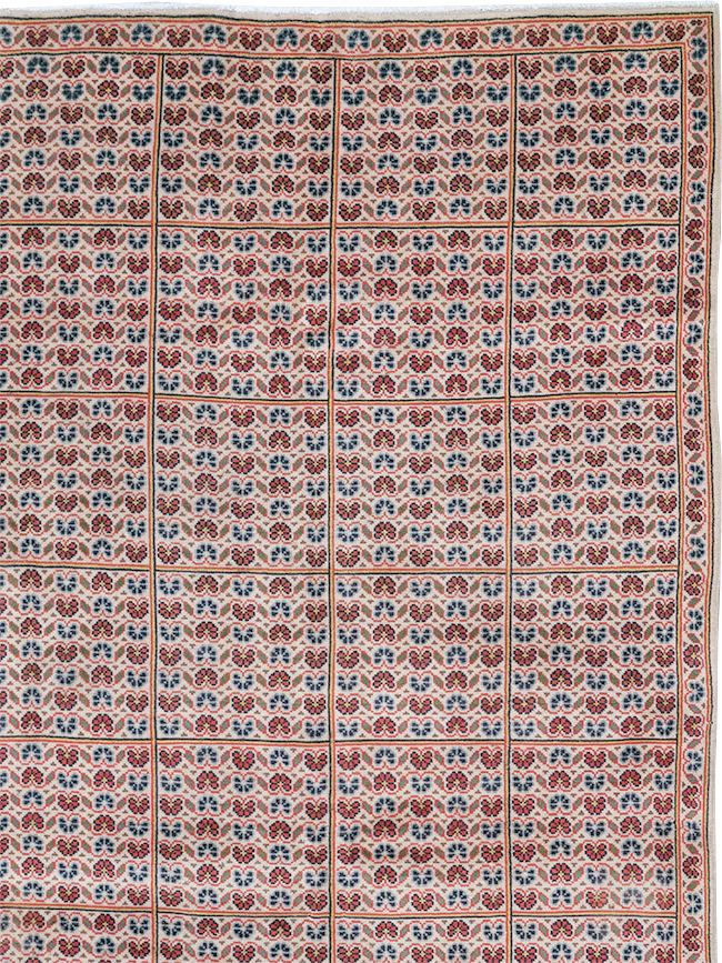 Vintage Persian Kashan Room Size Carpet, No.32118 - Galerie Shabab