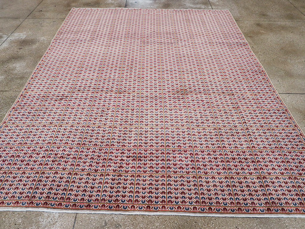 Vintage Persian Kashan Room Size Carpet, No.32118 - Galerie Shabab
