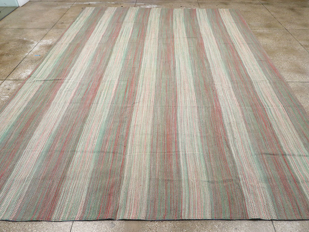 Modern Turkish Flatweave Kilim Room Size Carpet, No.32121 - Galerie Shabab