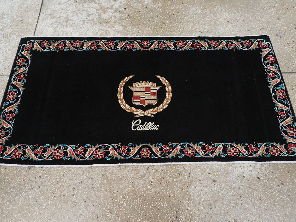 Vintage Persian Tabriz Pictorial Throw Rug, No.32125 - Galerie Shabab