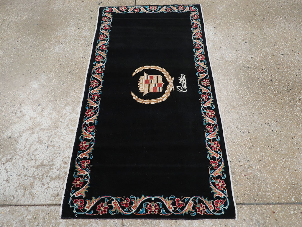 Vintage Persian Tabriz Pictorial Throw Rug, No.32125 - Galerie Shabab