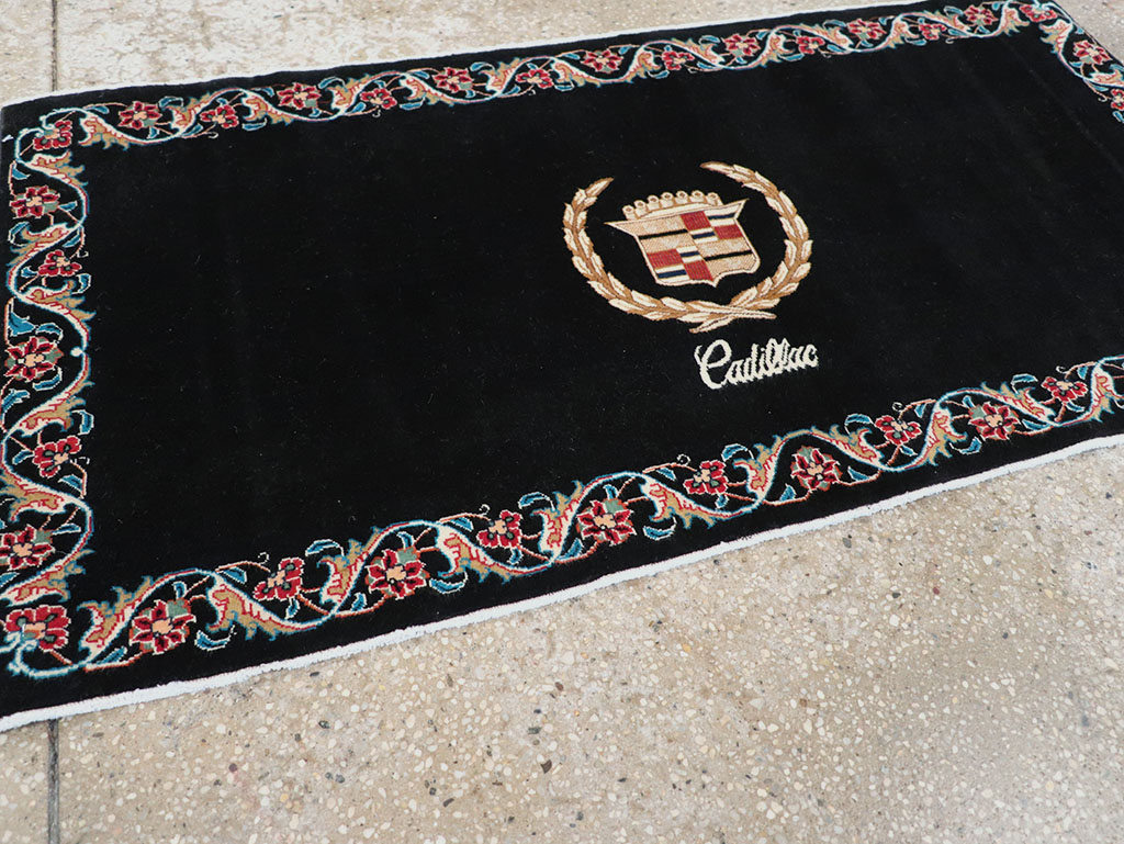 Vintage Persian Tabriz Pictorial Throw Rug, No.32125 - Galerie Shabab